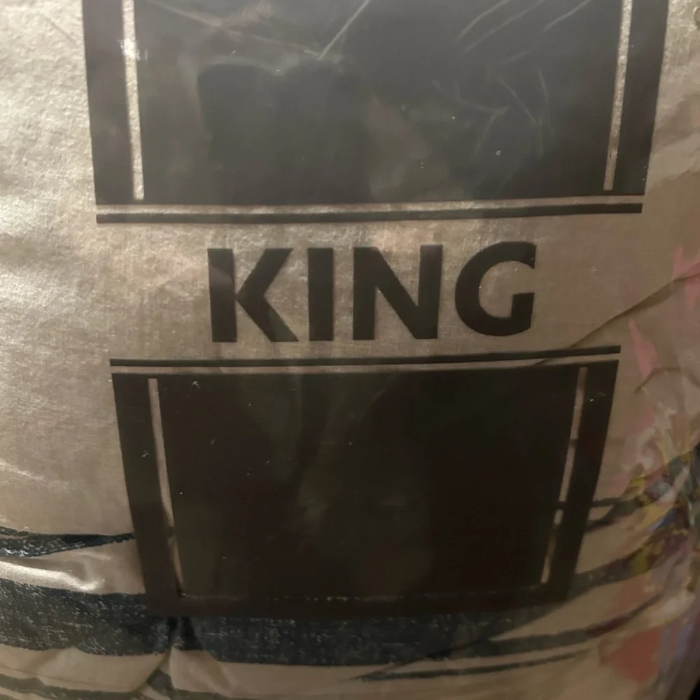 Lush Decor King Farmhouse comforter Set, Blue/White